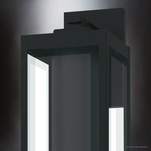 Urban Ambiance - Wall Sconce - UQL10231 Modern Outdoor Wall Sconce, 17.00''H x 6.00''W x 7.50''Dep, Earth Black Finish, Quincy Collection - 