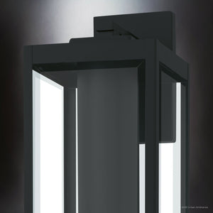 Urban Ambiance - Wall Sconce - UQL10232 Modern Outdoor Wall Sconce, 20.00''H x 7.00''W x 8.50''Dep, Earth Black Finish, Quincy Collection - 
