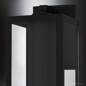 Urban Ambiance - Wall Sconce - UQL10233 Modern Outdoor Wall Sconce, 10.00''H x 5.75''W x 6.50''Dep, Earth Black Finish, Quincy Collection - 