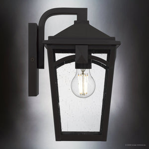 Urban Ambiance - Wall Sconce - UQL10280 Traditional Outdoor Wall Sconce, 12.5''H x 7''W x 8.5''Dep, Western Bronze Finish, Grenshaw Collection - 