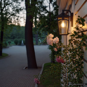 Urban Ambiance - Wall Sconce - UQL10280 Traditional Outdoor Wall Sconce, 12.5''H x 7''W x 8.5''Dep, Western Bronze Finish, Grenshaw Collection - 