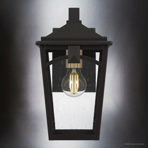 Urban Ambiance - Wall Sconce - UQL10280 Traditional Outdoor Wall Sconce, 12.5''H x 7''W x 8.5''Dep, Western Bronze Finish, Grenshaw Collection - 
