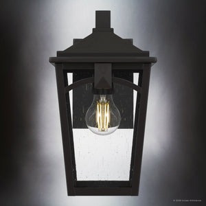 Urban Ambiance - Wall Sconce - UQL10280 Traditional Outdoor Wall Sconce, 12.5''H x 7''W x 8.5''Dep, Western Bronze Finish, Grenshaw Collection - 