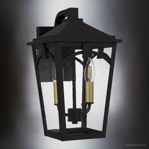 Urban Ambiance - Wall Sconce - UQL10281 Traditional Outdoor Wall Sconce, 14.5''H x 8.25''W x 9.75''Dep, Western Bronze Finish, Grenshaw Collection - 