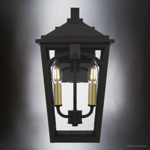 Urban Ambiance - Wall Sconce - UQL10281 Traditional Outdoor Wall Sconce, 14.5''H x 8.25''W x 9.75''Dep, Western Bronze Finish, Grenshaw Collection - 