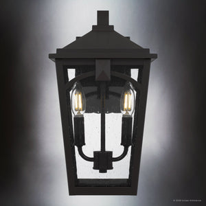 Urban Ambiance - Wall Sconce - UQL10281 Traditional Outdoor Wall Sconce, 14.5''H x 8.25''W x 9.75''Dep, Western Bronze Finish, Grenshaw Collection - 