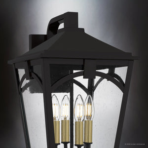 Urban Ambiance - Wall Sconce - UQL10282 Traditional Outdoor Wall Sconce, 17.25''H x 10.75''W x 12.25''Dep, Western Bronze Finish, Grenshaw Collection - 