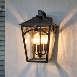 Urban Ambiance - Wall Sconce - UQL10282 Traditional Outdoor Wall Sconce, 17.25''H x 10.75''W x 12.25''Dep, Western Bronze Finish, Grenshaw Collection - 