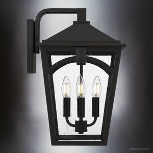 Urban Ambiance - Wall Sconce - UQL10282 Traditional Outdoor Wall Sconce, 17.25''H x 10.75''W x 12.25''Dep, Western Bronze Finish, Grenshaw Collection - 