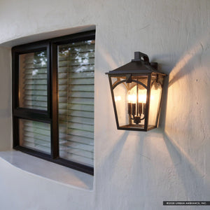 Urban Ambiance - Wall Sconce - UQL10282 Traditional Outdoor Wall Sconce, 17.25''H x 10.75''W x 12.25''Dep, Western Bronze Finish, Grenshaw Collection - 