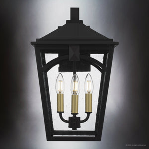 Urban Ambiance - Wall Sconce - UQL10282 Traditional Outdoor Wall Sconce, 17.25''H x 10.75''W x 12.25''Dep, Western Bronze Finish, Grenshaw Collection - 