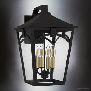 Urban Ambiance - Wall Sconce - UQL10282 Traditional Outdoor Wall Sconce, 17.25''H x 10.75''W x 12.25''Dep, Western Bronze Finish, Grenshaw Collection - 