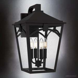 Urban Ambiance - Wall Sconce - UQL10282 Traditional Outdoor Wall Sconce, 17.25''H x 10.75''W x 12.25''Dep, Western Bronze Finish, Grenshaw Collection - 
