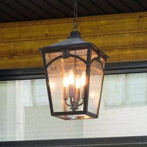Urban Ambiance - Pendant - UQL10283 Traditional Outdoor Pendant, 17.75''H x 10.75''W x 10.75''Dep, Western Bronze Finish, Grenshaw Collection - 
