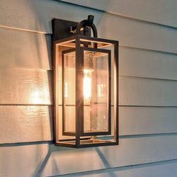 Urban Ambiance - Wall Sconce - UQL10290 Modern Outdoor Wall Sconce, 14.5''H x 5.5''W x 6.25''Dep, Matte Black Finish, Kelbury Collection - 