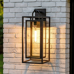 Urban Ambiance - Wall Sconce - UQL10292 Modern Outdoor Wall Sconce, 24.25''H x 9''W x 9.75''Dep, Matte Black Finish, Kelbury Collection - 