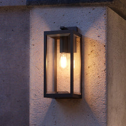 Urban Ambiance - Outdoor Wall Light - UQL1332 Farmhouse Outdoor Wall Light, 20"H x 7"W, Black Finish, Quincy Collection - 