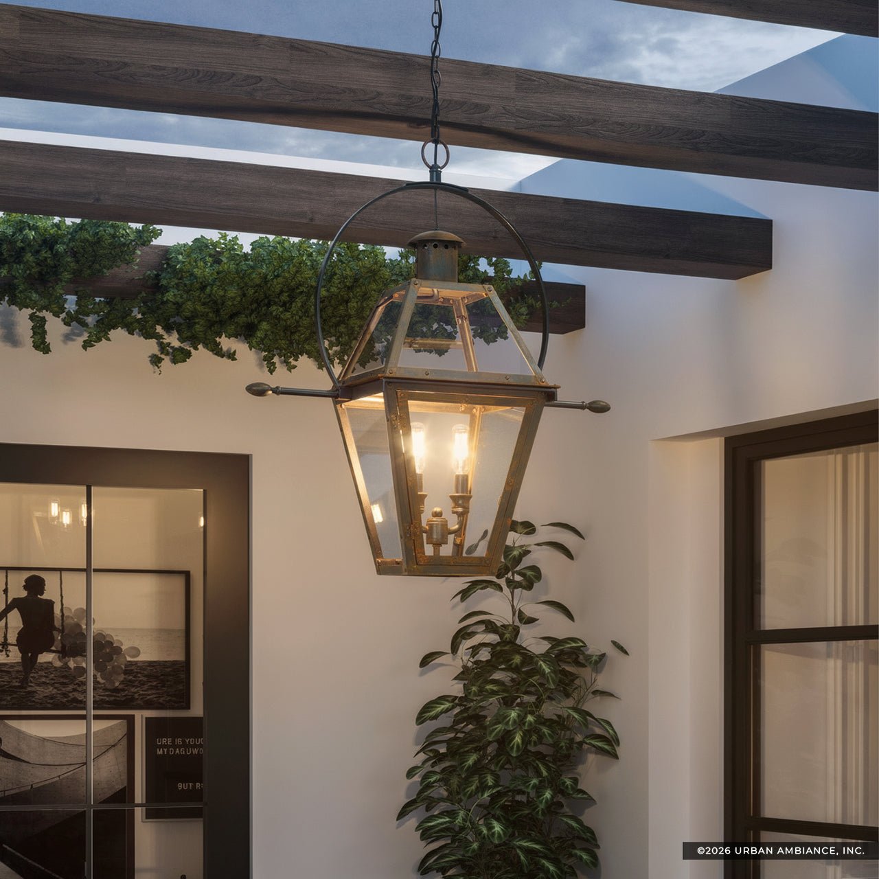 UQL1378 Historic Outdoor Pendant Light, 23.5