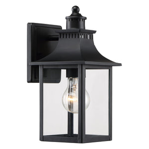 Urban Ambiance - Wall Sconce - UQL1751 Vintage Outdoor Wall Sconce, 11.25''H x 5.50''W x 6.25''D, Mystic Black Finish, Viersen Collection - 