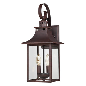 Urban Ambiance - Wall Sconce - UQL1752 English Country Outdoor Wall Sconce, 19.00''H x 8.00''W x 8.75''D, Copper Bronze Finish, Viersen Collection - 