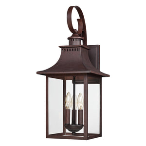 Urban Ambiance - Wall Sconce - UQL1754 English Country Outdoor Wall Sconce, 23.25''H x 10.00''W x 10.75''D, Copper Bronze Finish, Viersen Collection - 