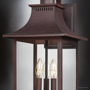 Urban Ambiance - Wall Sconce - UQL1754 English Country Outdoor Wall Sconce, 23.25''H x 10.00''W x 10.75''D, Copper Bronze Finish, Viersen Collection - 