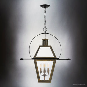 Urban Ambiance - Pendant - UQL1860 Vintage Outdoor Pendant, 29.50''H x 27.50''W x 13.50''D, Industrial Bronze Finish, Paris Collection - 