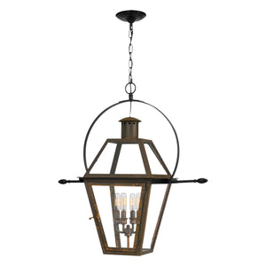 Urban Ambiance - Pendant - UQL1860 Vintage Outdoor Pendant, 29.50''H x 27.50''W x 13.50''D, Industrial Bronze Finish, Paris Collection - 
