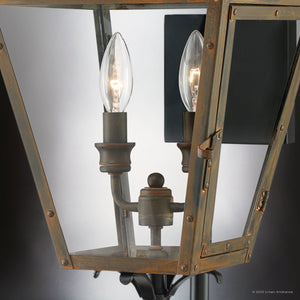 Urban Ambiance - Wall Sconce - UQL1861 Vintage Outdoor Wall Sconce, 23.50''H x 10.50''W x 12.75''D, Industrial Bronze Finish, Paris Collection - 