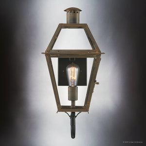 Urban Ambiance - Wall Sconce - UQL1862 Vintage Outdoor Wall Sconce, 20.50''H x 9.50''W x 11.00''D, Industrial Bronze Finish, Paris Collection - 