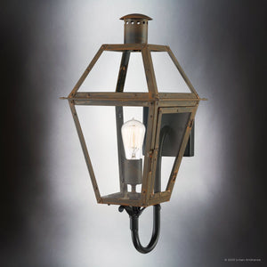 Urban Ambiance - Wall Sconce - UQL1862 Vintage Outdoor Wall Sconce, 20.50''H x 9.50''W x 11.00''D, Industrial Bronze Finish, Paris Collection - 