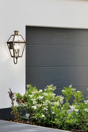Urban Ambiance - Wall Sconce - UQL1863 Vintage Outdoor Wall Sconce, 29.50''H x 13.50''W x 15.75''D, Industrial Bronze Finish, Paris Collection - 