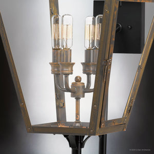 Urban Ambiance - Wall Sconce - UQL1863 Vintage Outdoor Wall Sconce, 29.50''H x 13.50''W x 15.75''D, Industrial Bronze Finish, Paris Collection - 