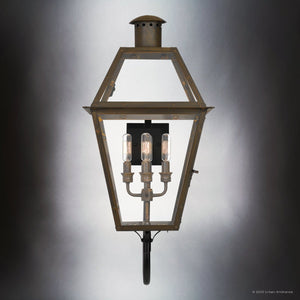 Urban Ambiance - Wall Sconce - UQL1863 Vintage Outdoor Wall Sconce, 29.50''H x 13.50''W x 15.75''D, Industrial Bronze Finish, Paris Collection - 