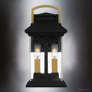 Urban Ambiance - Wall Sconce - UQL1900 New Traditional Outdoor Wall Sconce, 13''H x 6.5''W x 7.5''D, Earth Black Finish, Chatswood Collection - 
