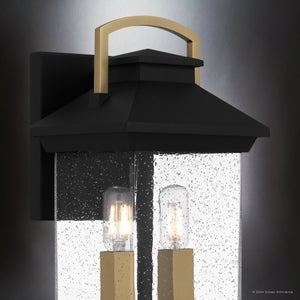 Urban Ambiance - Wall Sconce - UQL1900 New Traditional Outdoor Wall Sconce, 13''H x 6.5''W x 7.5''D, Earth Black Finish, Chatswood Collection - 