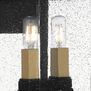 Urban Ambiance - Wall Sconce - UQL1900 New Traditional Outdoor Wall Sconce, 13''H x 6.5''W x 7.5''D, Earth Black Finish, Chatswood Collection - 