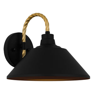 Urban Ambiance - Wall Sconce - UQL1910 Urban Loft Outdoor Wall Sconce, 9.5''H x 11''W x 11.75''D, Matte Black Finish, Emden Collection - 