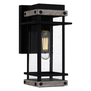 Urban Ambiance - Wall Sconce - UQL1930 Modern Farmhouse Outdoor Wall Sconce, 11.5''H x 5.5''W x 6.5''D, Matte Black Finish, Munich Collection - 
