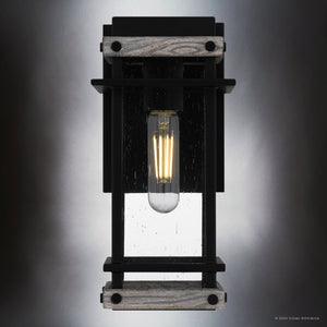 Urban Ambiance - Wall Sconce - UQL1930 Modern Farmhouse Outdoor Wall Sconce, 11.5''H x 5.5''W x 6.5''D, Matte Black Finish, Munich Collection - 