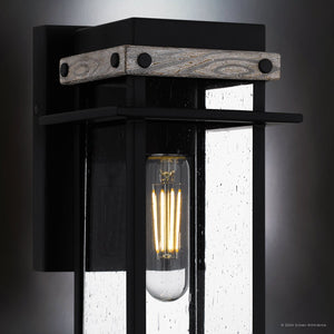 Urban Ambiance - Wall Sconce - UQL1930 Modern Farmhouse Outdoor Wall Sconce, 11.5''H x 5.5''W x 6.5''D, Matte Black Finish, Munich Collection - 