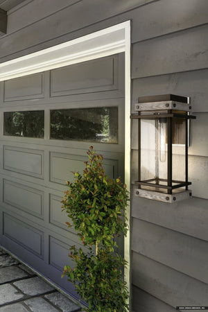 Urban Ambiance - Wall Sconce - UQL1932 Modern Farmhouse Outdoor Wall Sconce, 19.5''H x 9.5''W x 10.5''D, Matte Black Finish, Munich Collection - 