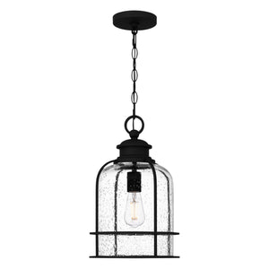 Urban Ambiance - Pendant - UQL1943 Coastal Outdoor Pendant, 16.25''H x 10''W x 10''D, Earth Black Finish, Lausanne Collection - 