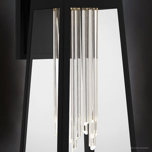 Urban Ambiance - Wall Sconce - UQL1951 Urban Loft Outdoor Wall Sconce, 18''H x 7.5''W x 9.5''D, Matte Black Finish, Peoria Collection - 