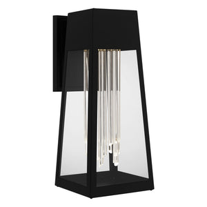 Urban Ambiance - Wall Sconce - UQL1951 Urban Loft Outdoor Wall Sconce, 18''H x 7.5''W x 9.5''D, Matte Black Finish, Peoria Collection - 