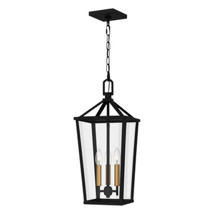 Urban Ambiance - Pendant - UQL1960 Urban Loft Outdoor Pendant, 22''H x 9.5''W x 9.5''D, Matte Black Finish, Ulm Collection - 