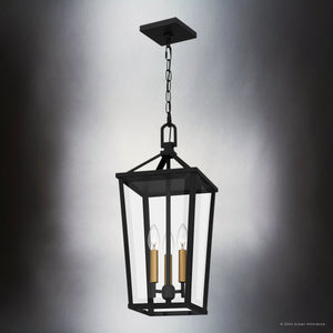 Urban Ambiance - Pendant - UQL1960 Urban Loft Outdoor Pendant, 22''H x 9.5''W x 9.5''D, Matte Black Finish, Ulm Collection - 