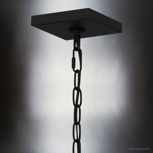 Urban Ambiance - Pendant - UQL1960 Urban Loft Outdoor Pendant, 22''H x 9.5''W x 9.5''D, Matte Black Finish, Ulm Collection - 