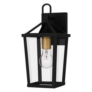 Urban Ambiance - Wall Sconce - UQL1961 Urban Loft Outdoor Wall Sconce, 13.25''H x 6''W x 6.75''D, Matte Black Finish, Ulm Collection - 