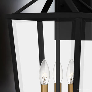 Urban Ambiance - Wall Sconce - UQL1963 Urban Loft Outdoor Wall Sconce, 22''H x 9.5''W x 10.5''D, Matte Black Finish, Ulm Collection - 